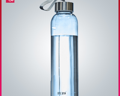 clear glass water bottle for corporate gifting